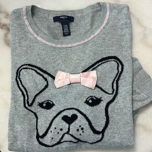 GAP Kids Gray Sweater with Pink Accents